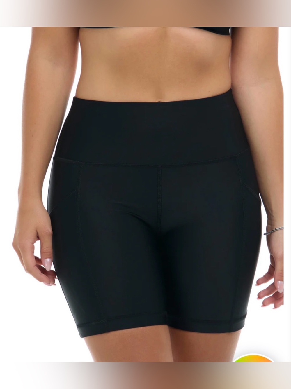 NWT Body Glove Black High-Waist Bike Shorts (L)